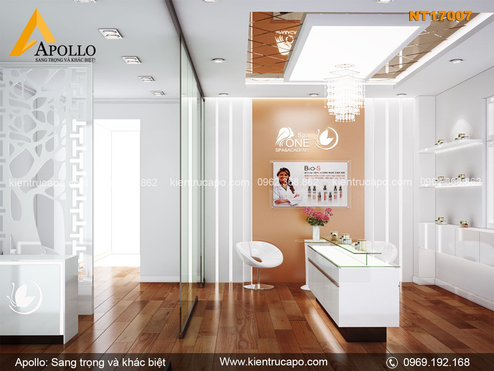 Mẫu spa hiện đại tại thành phố Hải Dương sang trọng (NT17007)